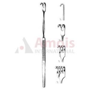 Tracheal Retractor Blunt (Prong) 16.5cm Curved