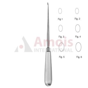 Simon Bone Curette 24cm Oval With Hollow Handle