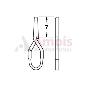 Standard, Vessel Clip 7mm Straight-NO IMPLANTS