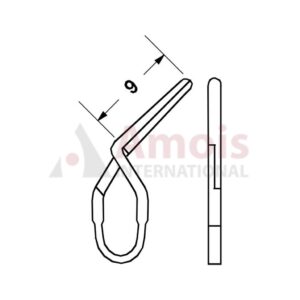 Standard, Vessel Clip 9mm Angled-NO IMPLANTS