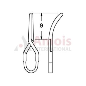 Standard, Vessel Clip 9mm Slightly Curved-NO IMPLANTS