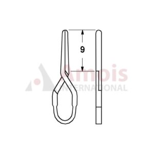 Standard, Vessel Clip 9mm Straight-NO IMPLANTS