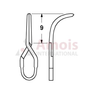 Standard, Vessel Clip 9mm Strong Curved-NO IMPLANTS