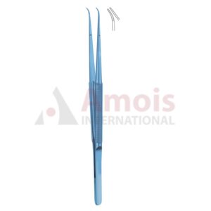 Titanium Micro Forceps Curved Diamond Coated Jaws