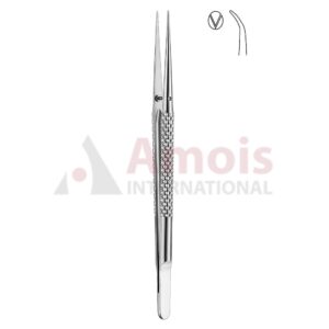 Toledo Micro Forceps 1x2 Teeth Curved Ergonomic Handle