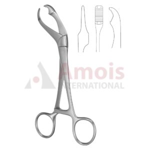 Verbrugge Bone Holding Forceps 17cm Small Pattern With Lip Joint And Ratchet