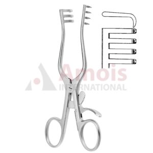 Weitlaner Self Retaining Retractor 16.5cm Blunt 3 X 4 Prong