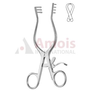 Weitlaner Self Retaining Retractor 16.5cm Semi Sharp 3 X 4 Prong