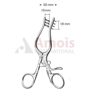 Weitlaner Wullstein Retractor Sharp/Blunt 3 X 4 Prong
