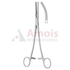Wertheim Hysterectomy Forceps 24.5cm Slightly Curved De-Bakey Serration