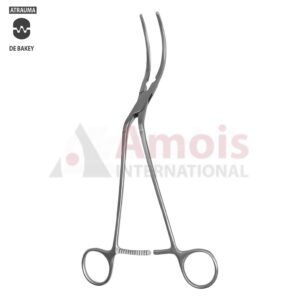 WYLIE Hypogastric and Abdominal Vascular Clamp 26cm (10 1/4"), Strongly Curved, Downwards Angled Shanks