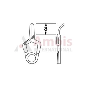 YASARGIL Aneurysm Clips, MINI Permanent, 3mm Curved Fine, Closing Force 110 gms, Opening 3.2mm