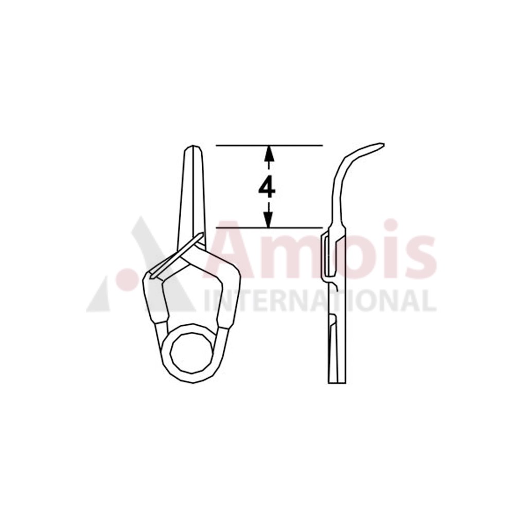 YASARGIL Aneurysm Clips, MINI Permanent, 4mm Strong Curved Fine, Closing Force 110 gms, Opening 3.6mm