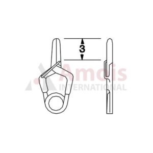 YASARGIL Aneurysm Clips, MINI Permanent, 3mm Straight, Closing Force 110 gms, Opening 3,3mm