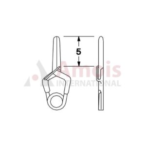 YASARGIL Aneurysm Clips, MINI Permanent, 5mm Straight, Closing Force 110 gms, Opening 4.0mm
