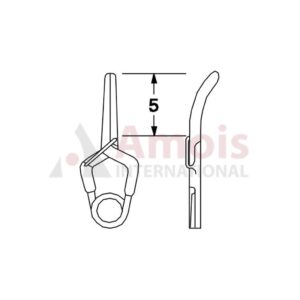 YASARGIL Aneurysm Clips, MINI Permanent, 5mm Curved, Closing Force 110 gms, Opening 4.0mm