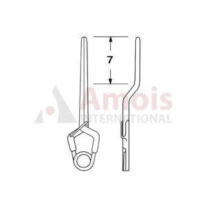YASARGIL Aneurysm Clips, MINI Permanent, 7mm Bayonet, Closing Force 130 gms, Opening 5.7mm