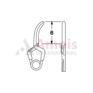 YASARGIL Aneurysm Clips, MINI Permanent, 6mm Side Curved, Closing Force 130 gms, Opening 6.0mm