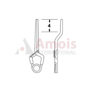 YASARGIL Aneurysm Clips, MINI Permanent, 4mm Bayonet, Closing Force 130 gms, Opening 7.0mm