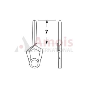 YASARGIL Aneurysm Clips, MINI Permanent, 7mm Straight, Closing Force 110 gms, Opening 4.6mm
