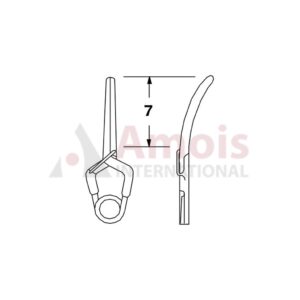 YASARGIL Aneurysm Clips, MINI Permanent, 7mm Curved, Closing Force 110 gms, Opening 4.4mm