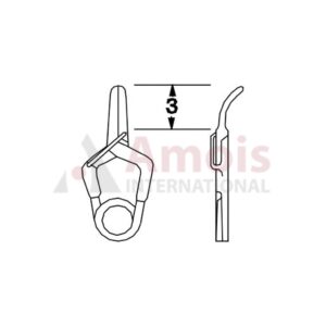 YASARGIL Aneurysm Clips, MINI Temporary, 3mm Curved Fine, Closing Force 90 gms, Opening 3.2mm