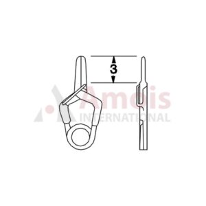 YASARGIL Aneurysm Clips, MINI Temporary, 3mm Straight Fine, Closing Force 90 gms, Opening 3,3mm