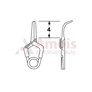 YASARGIL Aneurysm Clips, MINI Temporary, 4mm Strong Curved Fine, Closing Force 80 gms, Opening 3.6mm
