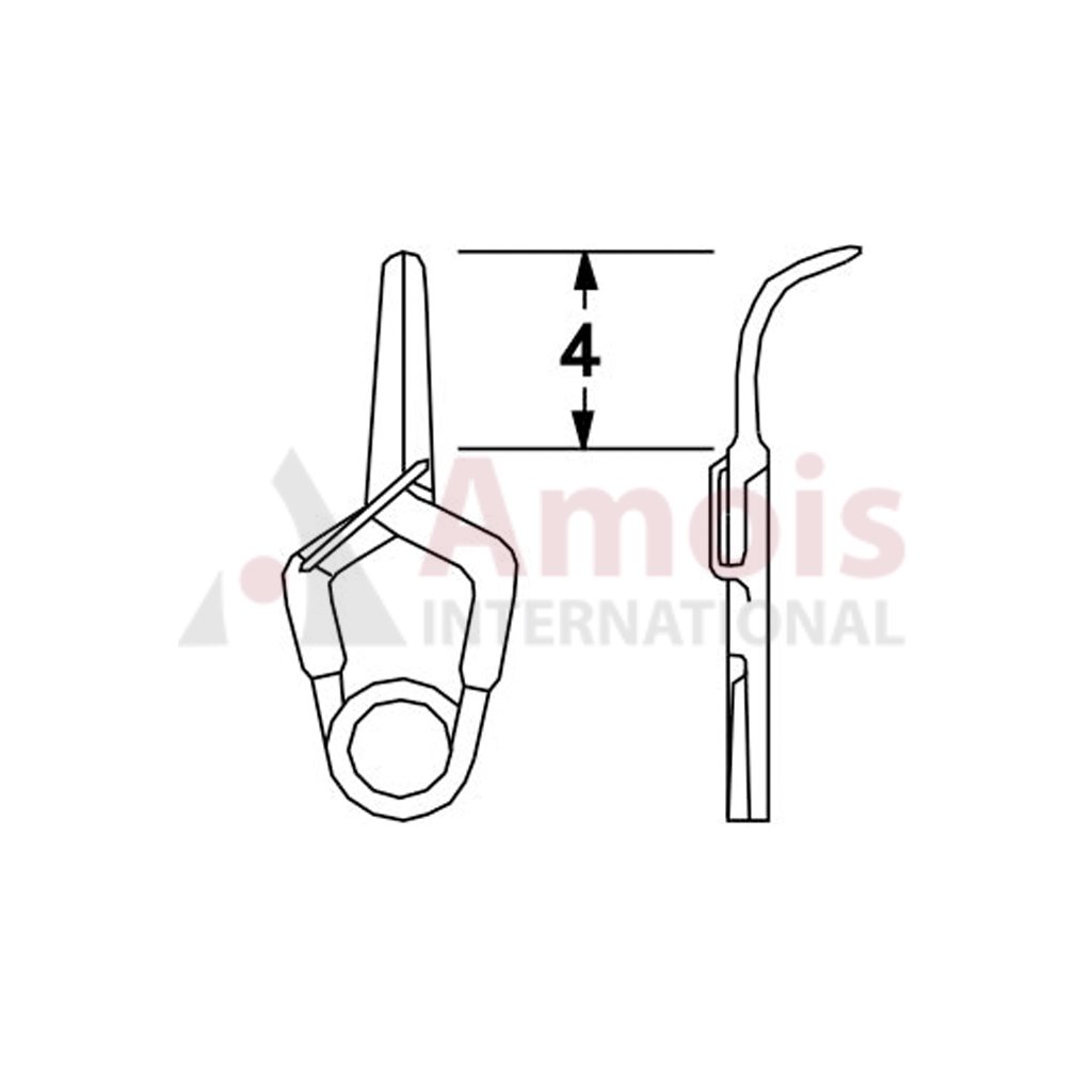 YASARGIL Aneurysm Clips, MINI Temporary, 4mm Strong Curved Fine, Closing Force 80 gms, Opening 3.6mm