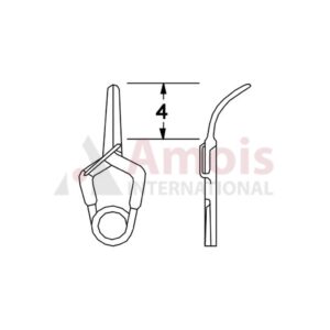 YASARGIL Aneurysm Clips, MINI Temporary, 4mm Curved Fine, Closing Force 70 gms, Opening 3.8mm