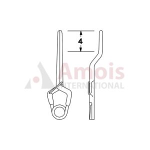 YASARGIL Aneurysm Clips, MINI Temporary, 4mm Bayonet, Closing Force 70 gms, Opening 7.0mm