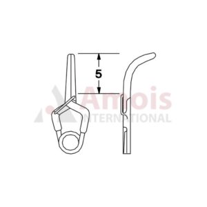 YASARGIL Aneurysm Clips, MINI Temporary, 5mm Strong Curved, Closing Force 70 gms, Opening 4.0mm