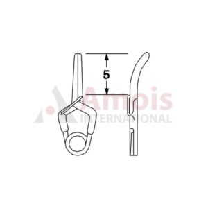 YASARGIL Aneurysm Clips, MINI Temporary, 5mm Curved, Closing Force 70 gms, Opening 4.0mm