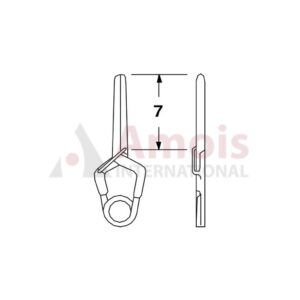 YASARGIL Aneurysm Clips, MINI Temporary, 7mm Straight, Closing Force 70 gms, Opening 4.6mm