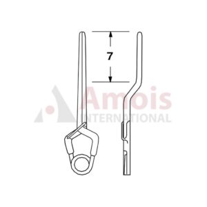YASARGIL Aneurysm Clips, MINI Temporary, 7mm Bayonet, Closing Force 70 gms, Opening 5.7mm