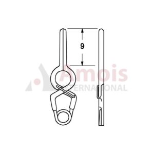 YASARGIL Aneurysm Clips, Standard, Permanent, Fenestrated 3.5mm, 9mm Straight, Closing Force 150 gms, Opening 8.4mm