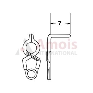 YASARGIL Aneurysm Clips, Standard, Permanent, Fenestrated 3.5mm, 7mm Angled 90 Degree, Closing Force 150 gms, Opening 4.9mm