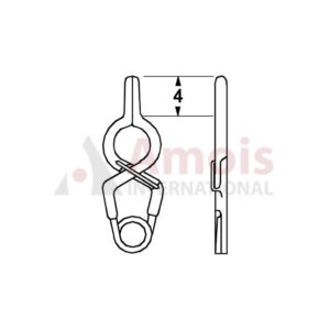 YASARGIL Aneurysm Clips, Standard, Permanent, Fenestrated 3.5mm, 4mm Straight, Closing Force 150 gms, Opening 7.4mm