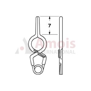 YASARGIL Aneurysm Clips, Standard, Permanent, Fenestrated 5mm, 7mm Straight, Closing Force 150 gms, Opening 7.9mm