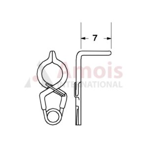 YASARGIL Aneurysm Clips, Standard, Permanent, Fenestrated 5mm, 7mm Angled 90 Degree, Closing Force 150 gms, Opening 5.5mm