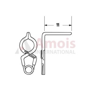 YASARGIL Aneurysm Clips, Standard, Permanent, Fenestrated 5mm, 11mm Angled 90 Degree, Closing Force 180 gms, Opening 5.5mm