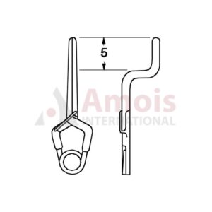 YASARGIL Aneurysm Clips, Standard, Permanent, 5mm Bayonet, Step Height 3.5mm Closing Force 200 gms, Opening 8 Mm