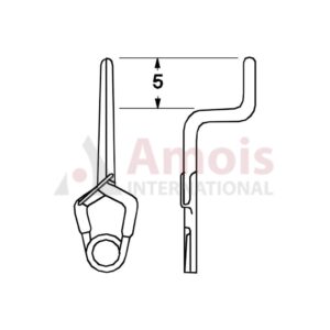 YASARGIL Aneurysm Clips, Standard, Permanent, 5mm Bayonet, Step Height 4.5mm Closing Force 200 gms, Opening 8.0mm