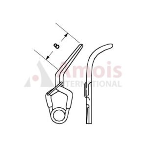 YASARGIL Aneurysm Clips, Standard, Permanent, 11mm Curved, Side Angled 45 Degree Closing Force 180 gms, Opening 5.5mm