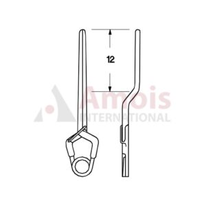 YASARGIL Aneurysm Clips, Standard, Permanent, 12mm Bayonet, Closing Force 200 gms, Opening 10.2mm