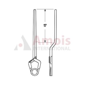 YASARGIL Aneurysm Clips, Standard, Permanent, 17mm Bayonet, Closing Force 180 gms, Opening 11.9mm