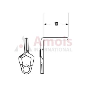 YASARGIL Aneurysm Clips, Standard, Permanent, 10mm Bend 90 Degree, Closing Force 200 gms, Opening 5.6mm