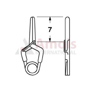YASARGIL Aneurysm Clips, Standard, Permanent, 7mm Straight, Closing Force 150 gms, Opening 6.2mm