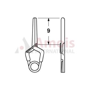 YASARGIL Aneurysm Clips, Standard, Permanent, 9mm Straight, Closing Force 180 gms, Opening 7.0mm