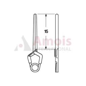 YASARGIL Aneurysm Clips, Standard, Permanent, 15mm Straight, Closing Force 180 gms, Opening 9.2mm